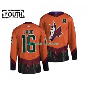 Camiseta Arizona Coyotes Andrew Ladd 16 Adidas 2022-2023 Reverse Retro Laranja Authentic - Criança